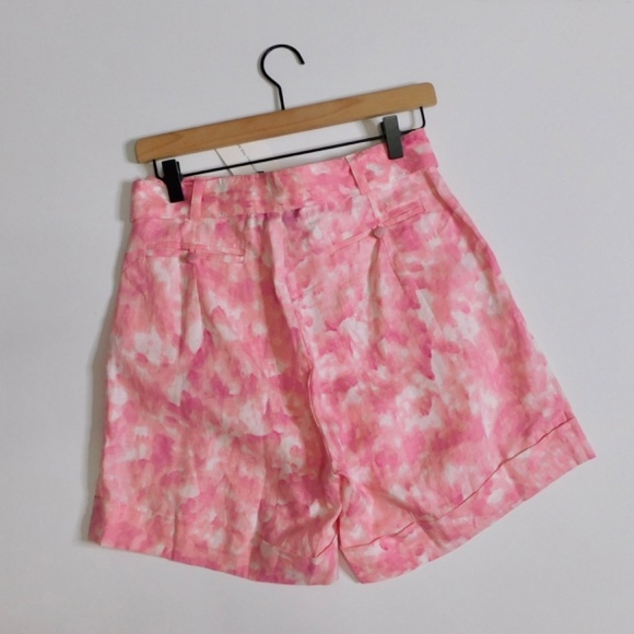NWT!! Faithfull The Brand REVOLVE Les Deux Shorts Pink Roos Tie Dye Linen Size 4 - Picture 9 of 16